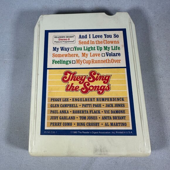 They Sing The Songs Various Artists 8-Track Tape Readers Digest RCA Vintage Musi - Picture 1 of 4